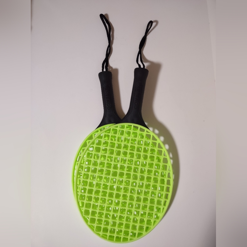 Green Artengo Swingball Portable Tether Tennis Racquet Racket Paddles Pair
